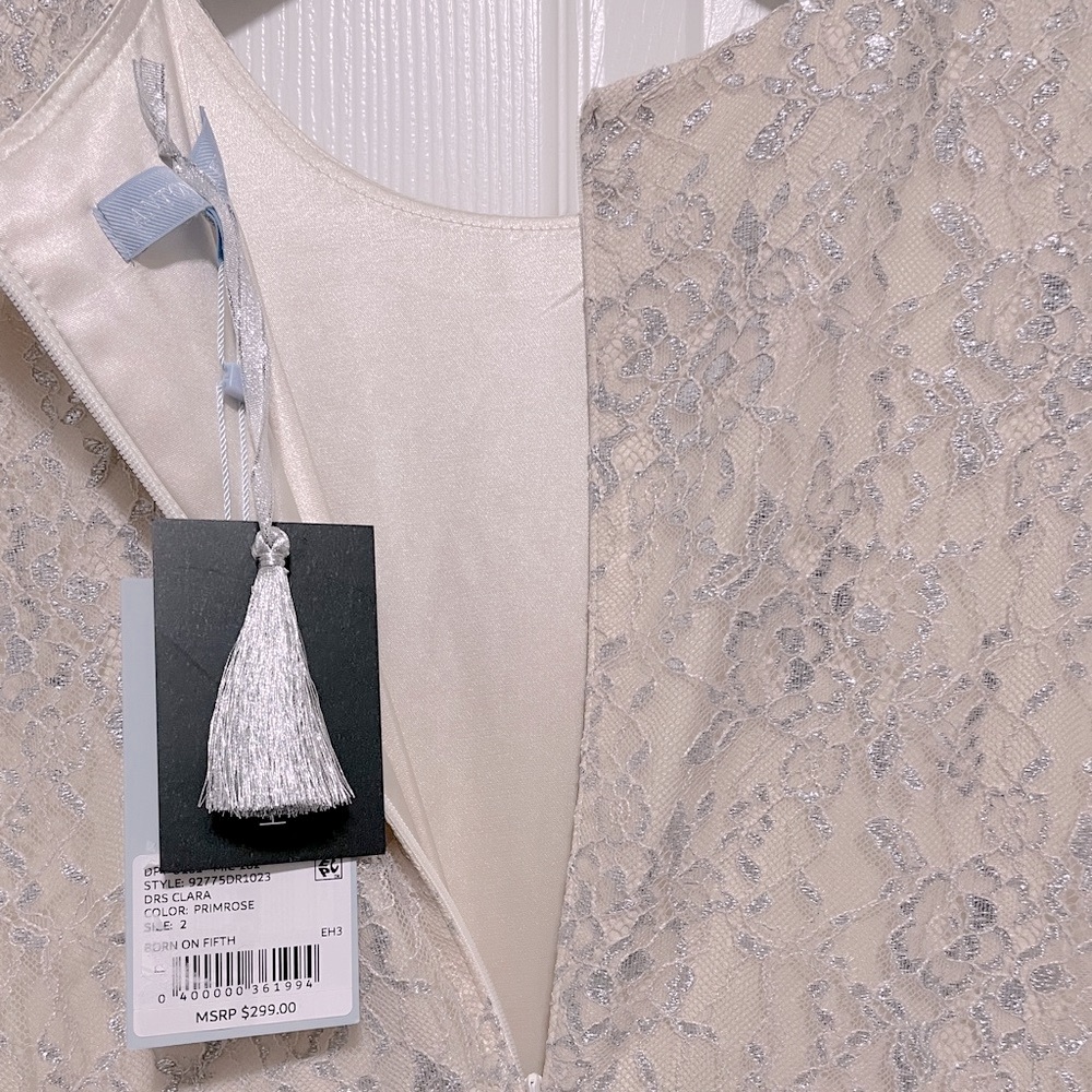 ANTONIO MELANI Silver Lace Tiered Maxi Dress - Picture 13 of 13